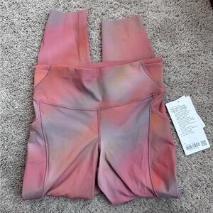 lululemon athletica Pink Multicolor Leggings